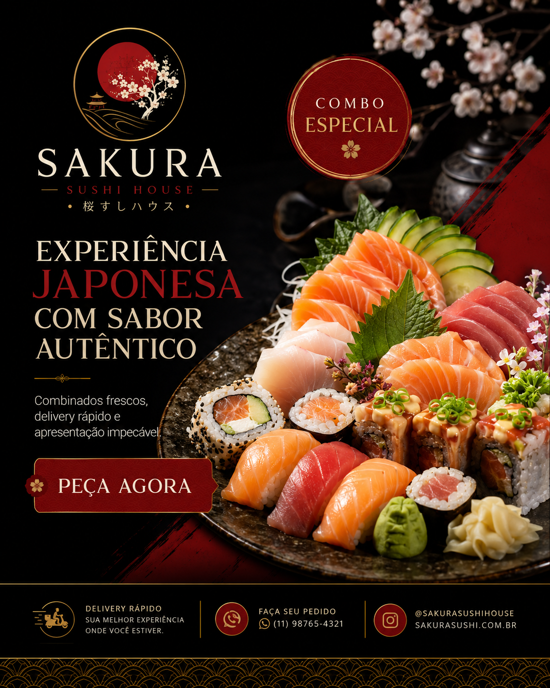 experiência japonesa com frescor e sabor