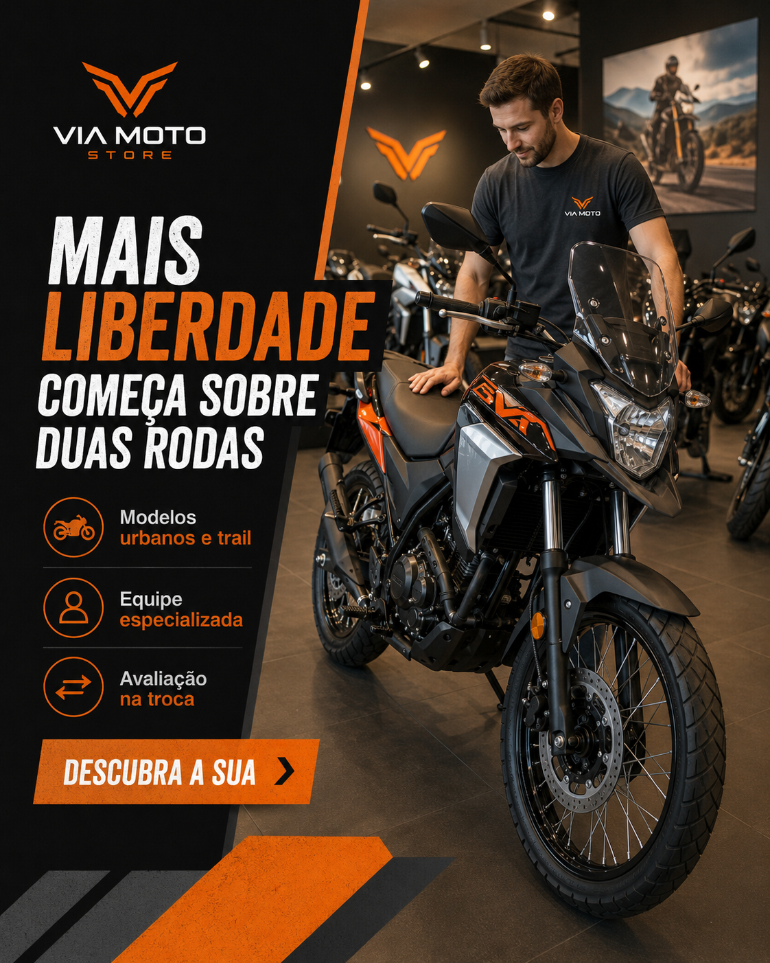 mais liberdade sobre duas rodas